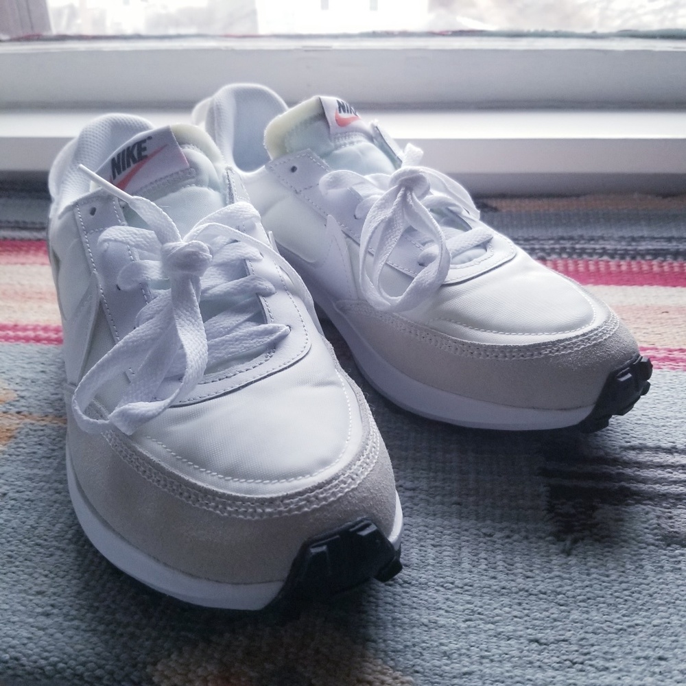Nike White and Gray Women's Sneakers